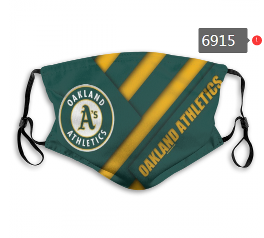 2020 MLB Oakland Athletics Dust mask with filter->mlb dust mask->Sports Accessory